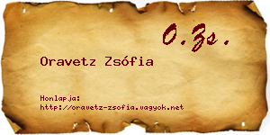 Oravetz Zsófia névjegykártya